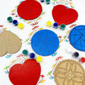28 PCS Valentine Heart Mosaic wood coloring swatch