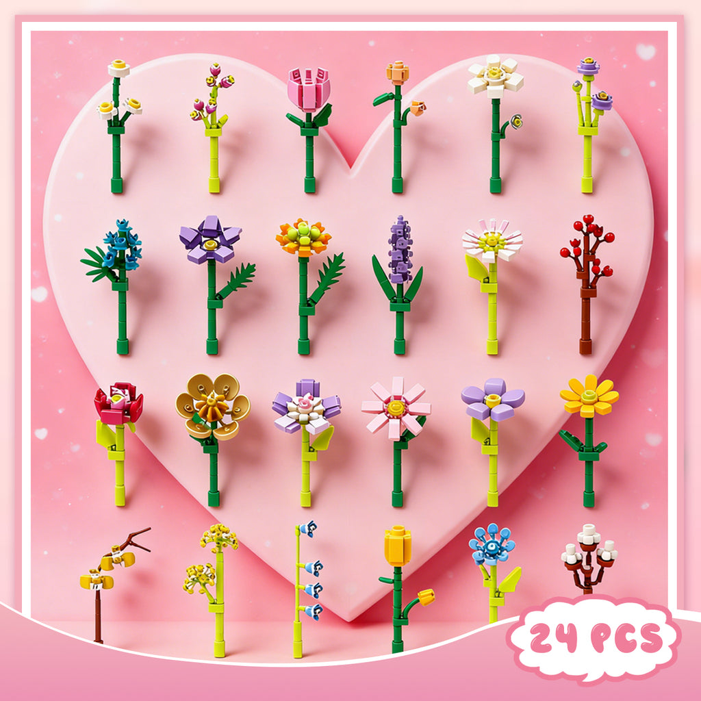 Flower Bouquet Building Blocks 24 kinds