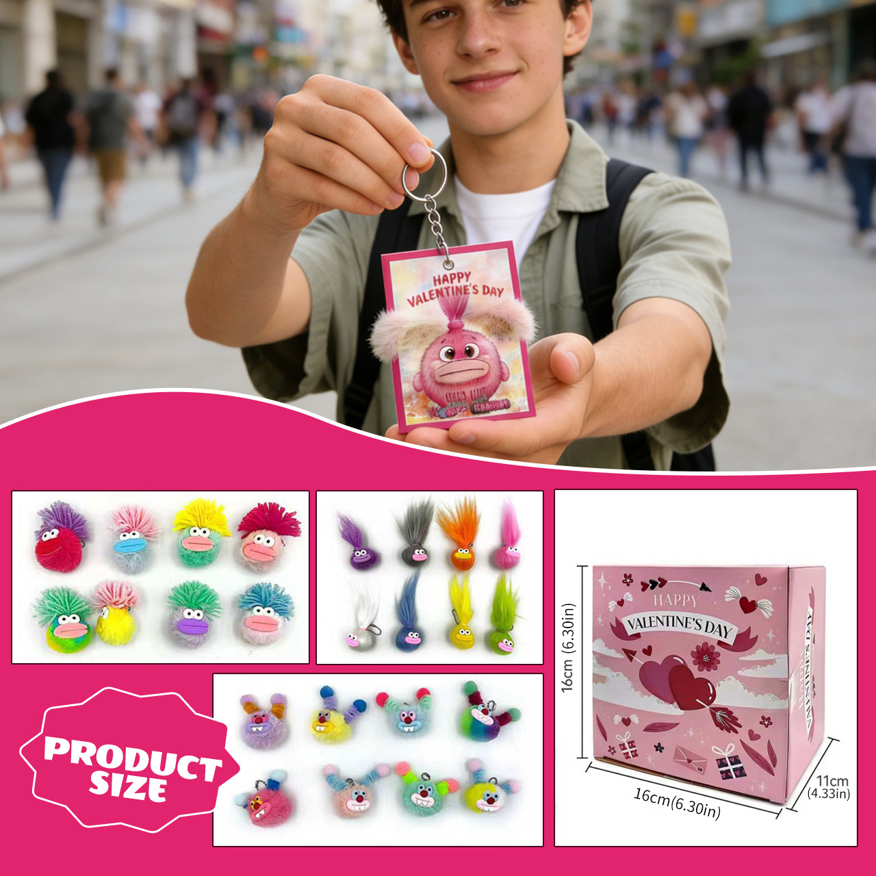 Plush keychains 24PCS ( 6colors)