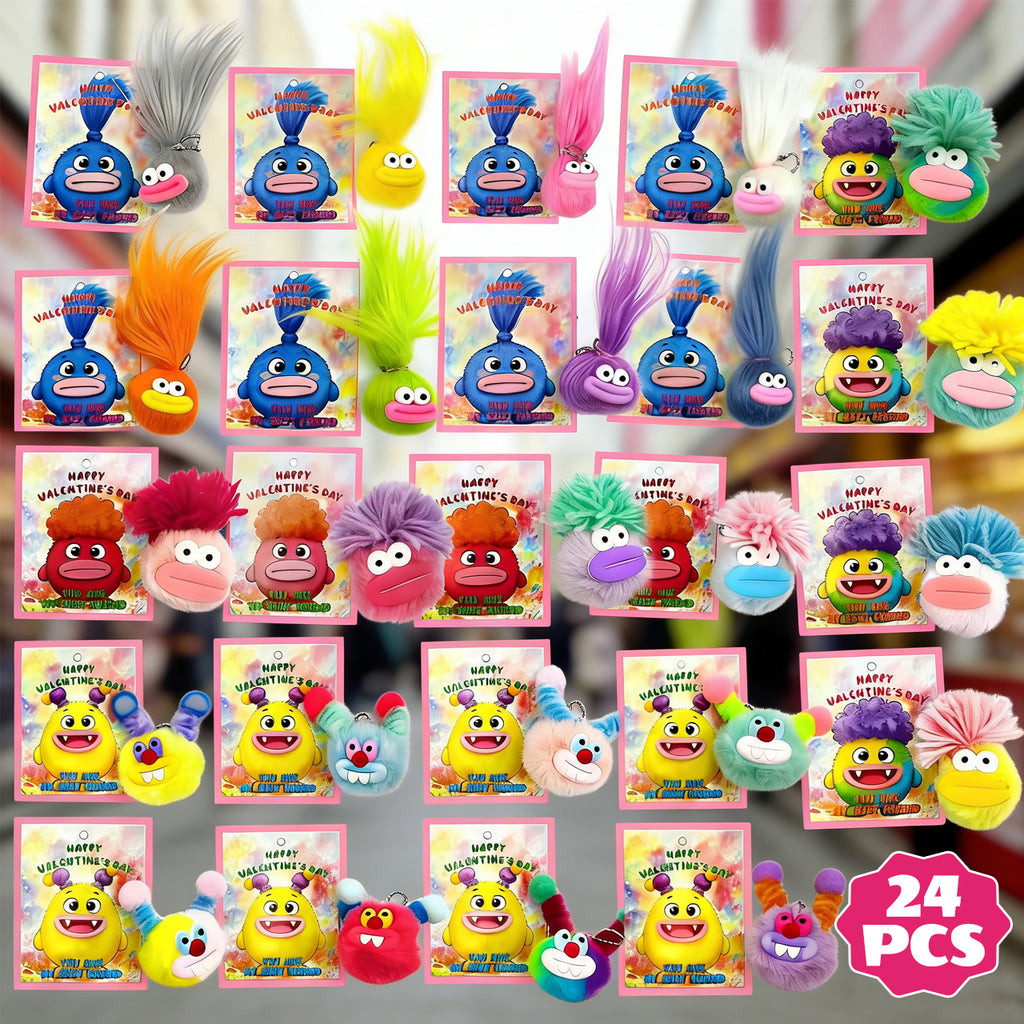 Plush keychains 24PCS ( 6colors)