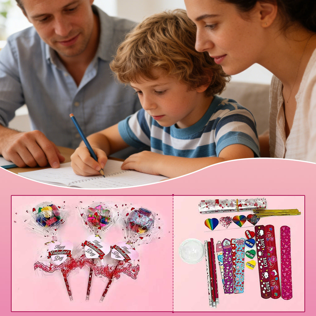 Giant Lollipop Stationery Valentines set