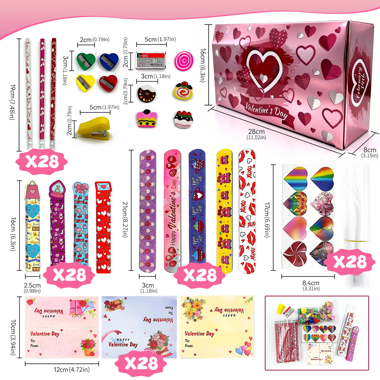 Valentines gift Stationery set 28