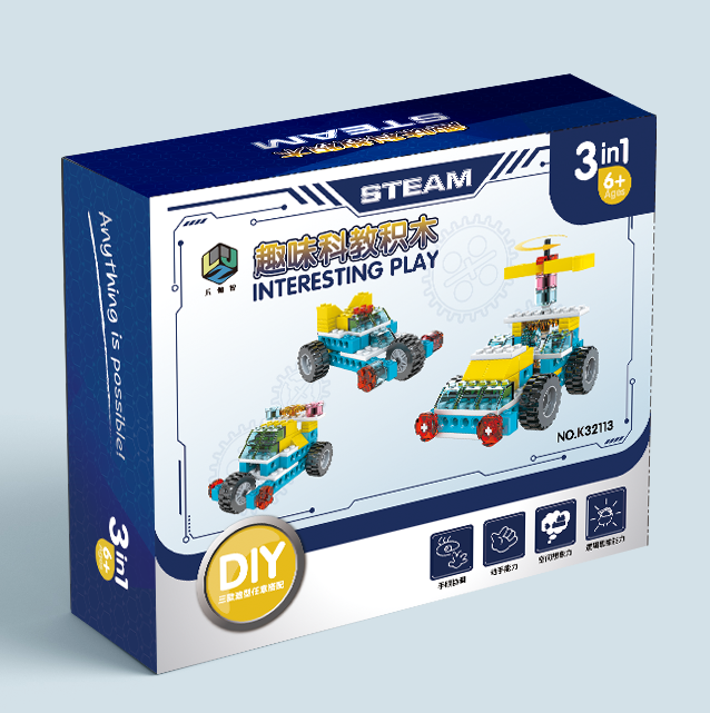 STEM DIY Building Blocks 3in1 (whirlwind car 65PCS)  72boxes/CASE