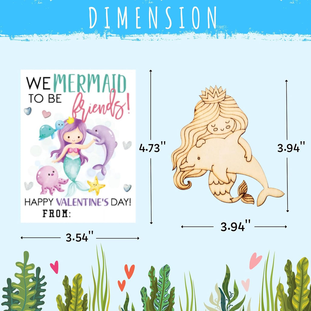 28 PCS Valentines Ocean Wood coloring swatch