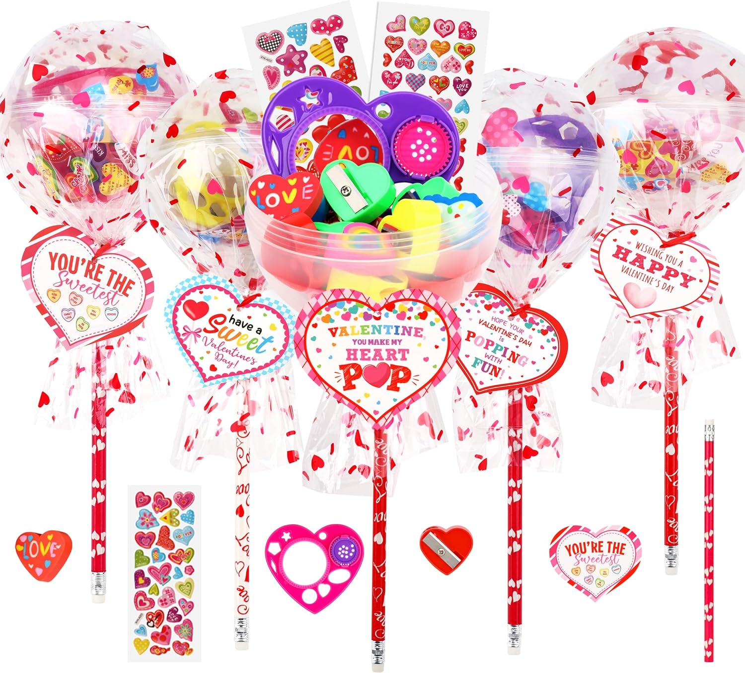 Giant Lollipop Stationery Valentines set
