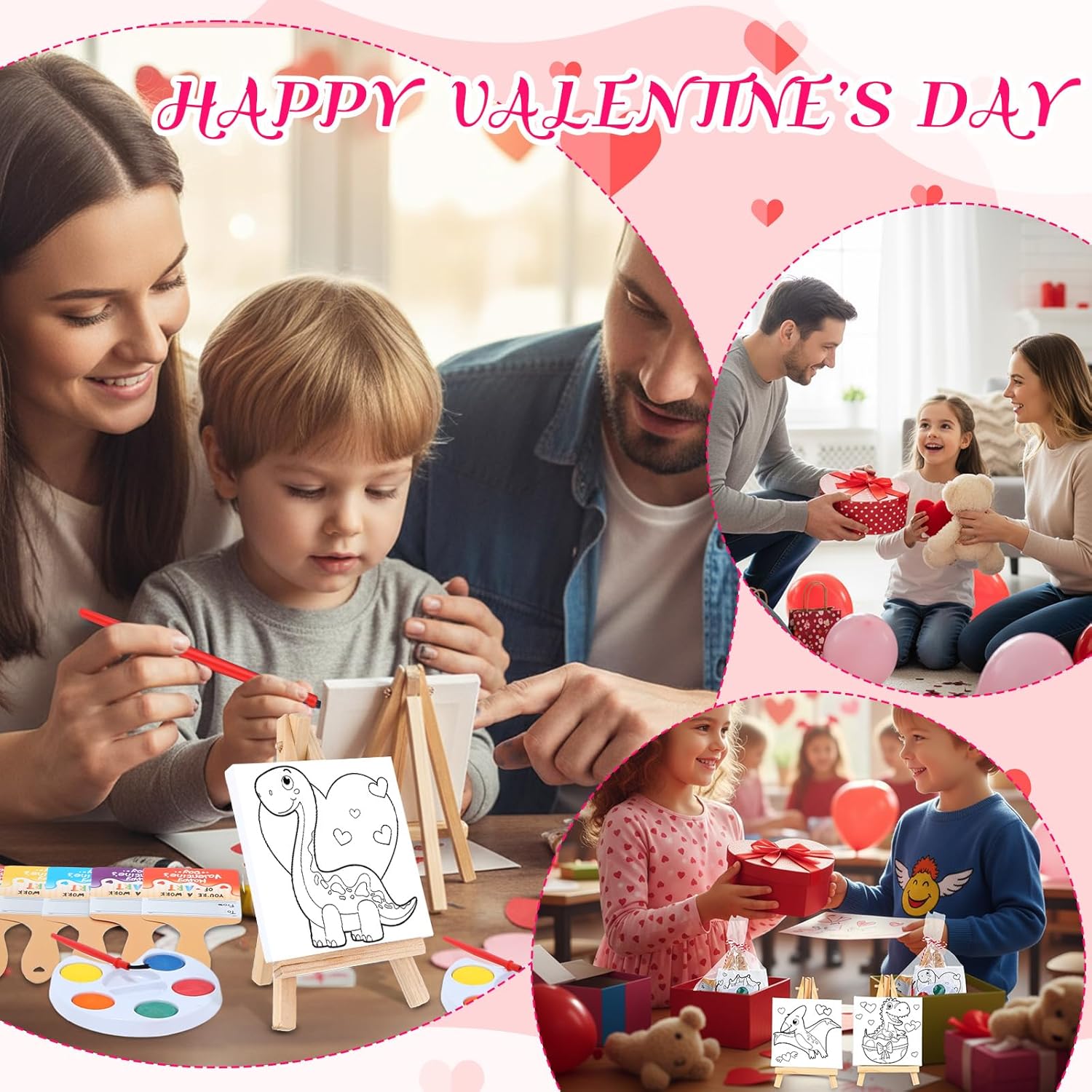 Skyygemm Wooden Easel Watercolor Paints Brush